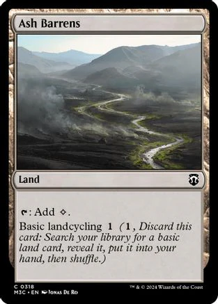 Ash Barrens (Ripple Foil) (M3C-318) - Modern Horizons 3 Commander Foil