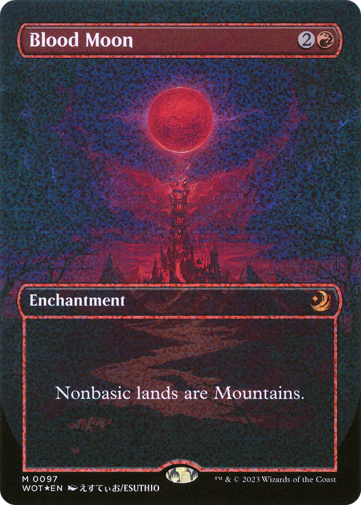 Blood Moon (WOT-097) - Wilds of Eldraine: Enchanting Tales (Borderless) Foil