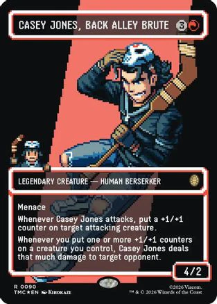 Casey Jones, Back Alley Brute (Borderless) (Surge Foil) (TMC-090) - Commander: Teenage Mutant Ninja Turtles Foil