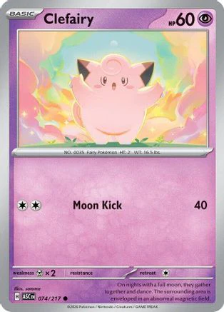 Clefairy 074  - Reverse Holofoil ME Ascended Heroes - Common
