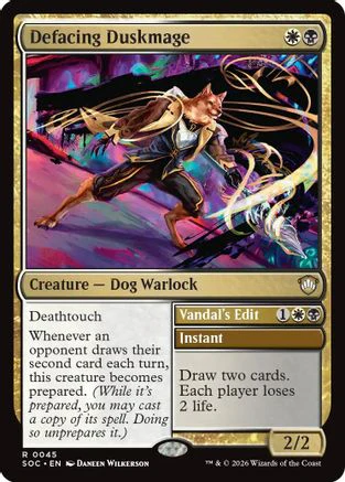 Defacing Duskmage (SOC-045) - Commander: Secrets of Strixhaven