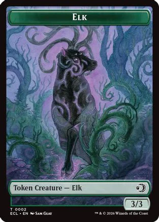 Elk // Mutavault Double-Sided Token (ECL-2 // 11) - Lorwyn Eclipsed Foil