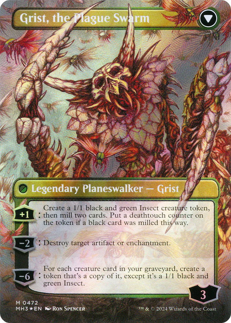 Grist, Voracious Larva // Grist, the Plague Swarm (MH3-472) - Modern Horizons 3 (Borderless) Foil - Image 2
