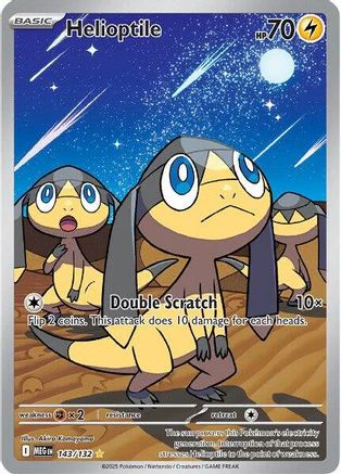 Helioptile 143/132  - Holofoil ME01 Mega Evolution - Shiny Rare