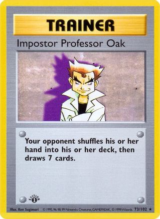 Impostor Professor Oak 073/102 - 1st Edition Base Set Shadowless - Rare