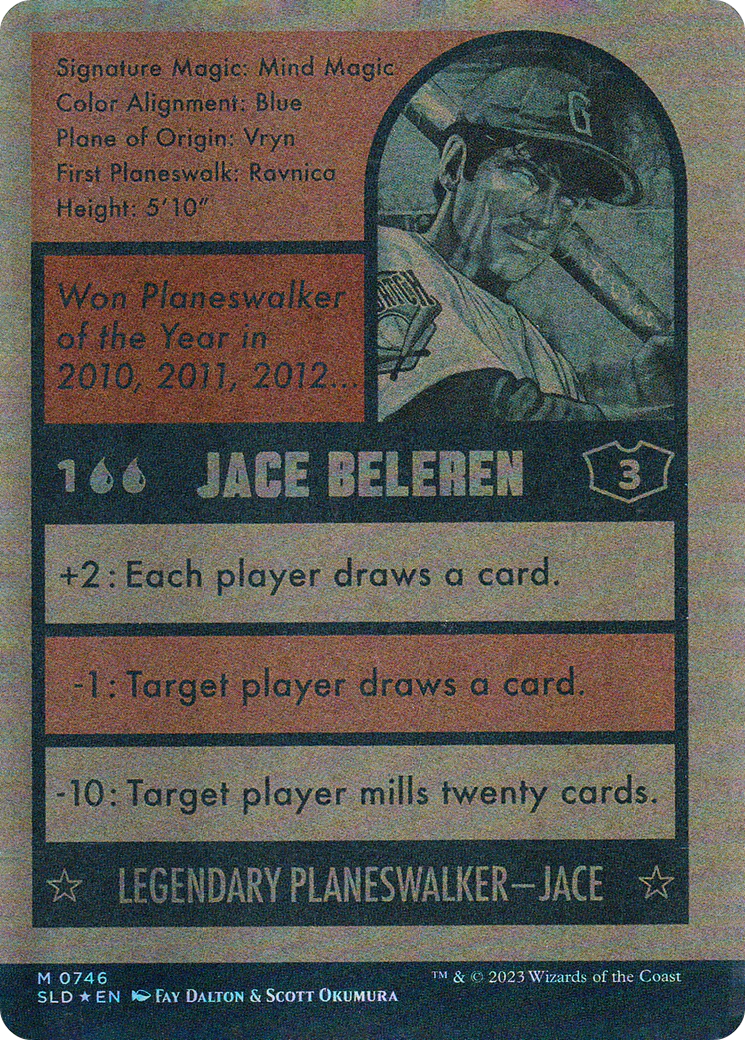 Jace Beleren // Jace Beleren (SLD-746) - Secret Lair Drop: (Full Art) (Borderless) Foil - Image 2