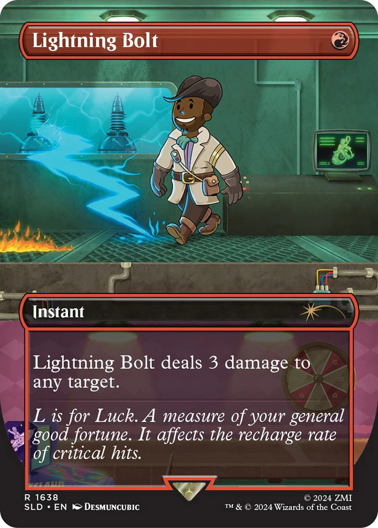 Lightning Bolt (SLD-1638) - Secret Lair Drop (Borderless)