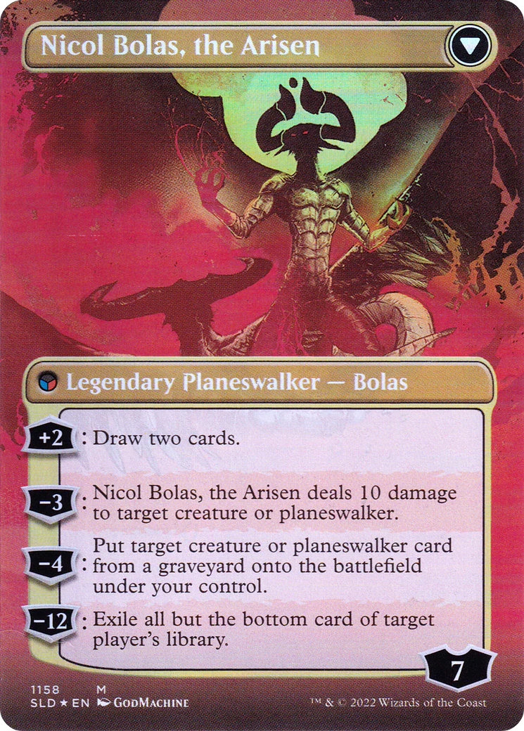 Nicol Bolas, the Ravager // Nicol Bolas, the Arisen (SLD-1158) - Secret Lair Drop (Borderless) Foil - Image 2