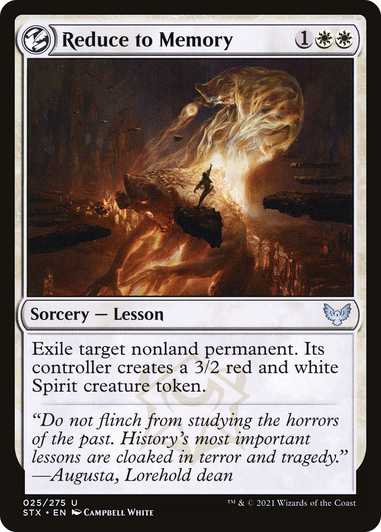 Reduce to Memory (STX-025) - Strixhaven: School of Mages: (lesson)