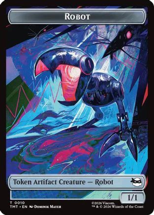 Robot // Food Double-Sided Token (TMT-10 // 8) - Teenage Mutant Ninja Turtles Foil