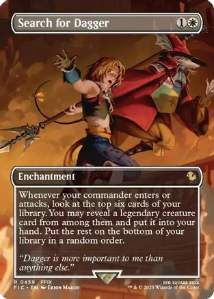 Search for Dagger (Borderless) (FIC-459) - Commander: FINAL FANTASY Foil