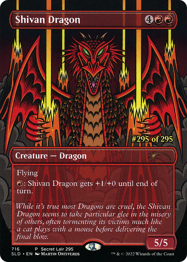 Shivan Dragon (SLD-716) - Secret Lair Drop (Borderless)