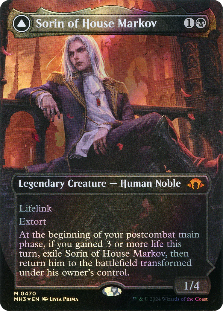 Sorin of House Markov // Sorin, Ravenous Neonate (MH3-470) - Modern Horizons 3 (Borderless) Foil - Image 3
