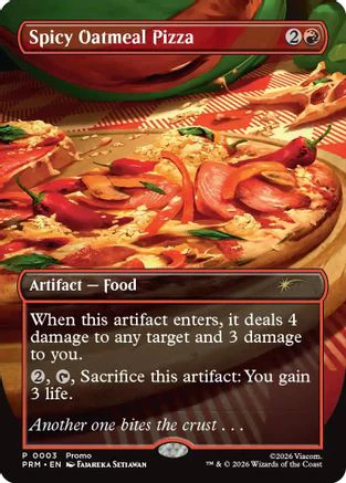 Spicy Oatmeal Pizza (Borderless) (UMP-003) - Unique and Miscellaneous Promos