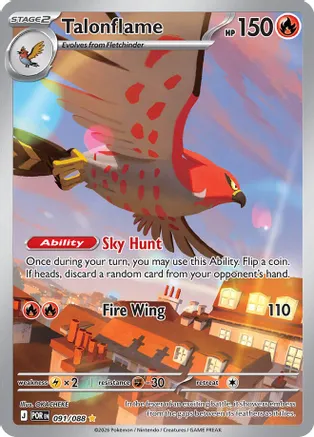 Talonflame 091/088  - Holofoil ME03 Perfect Order - Shiny Rare