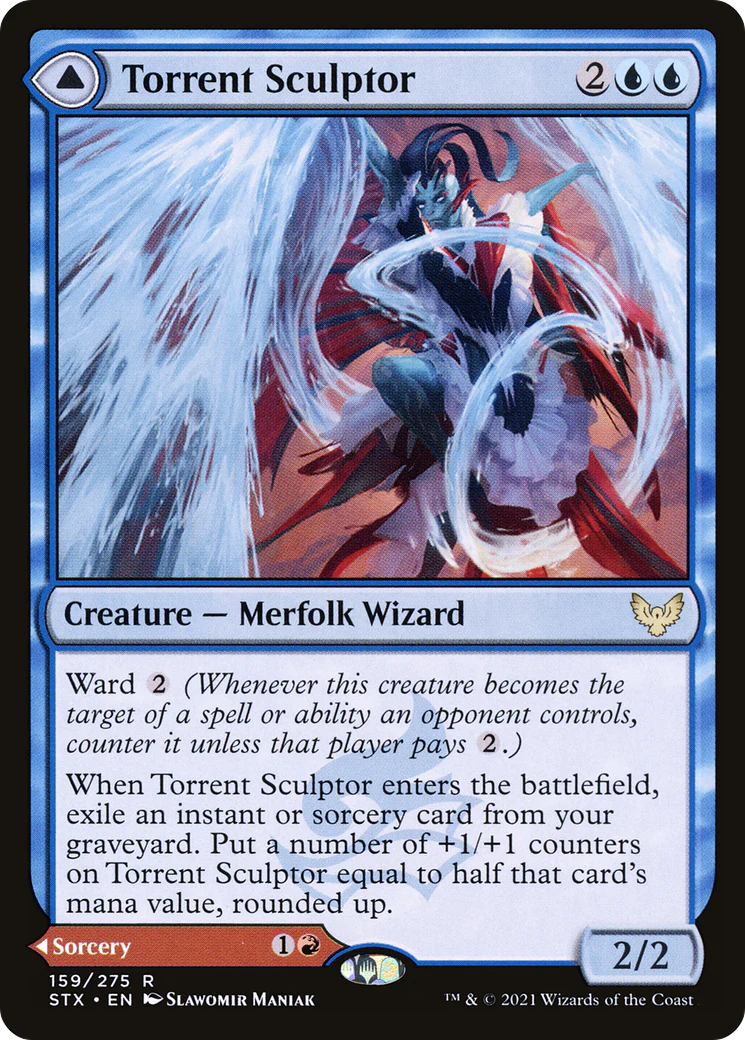 Torrent Sculptor // Flamethrower Sonata (STX-159) - Strixhaven: School of Mages