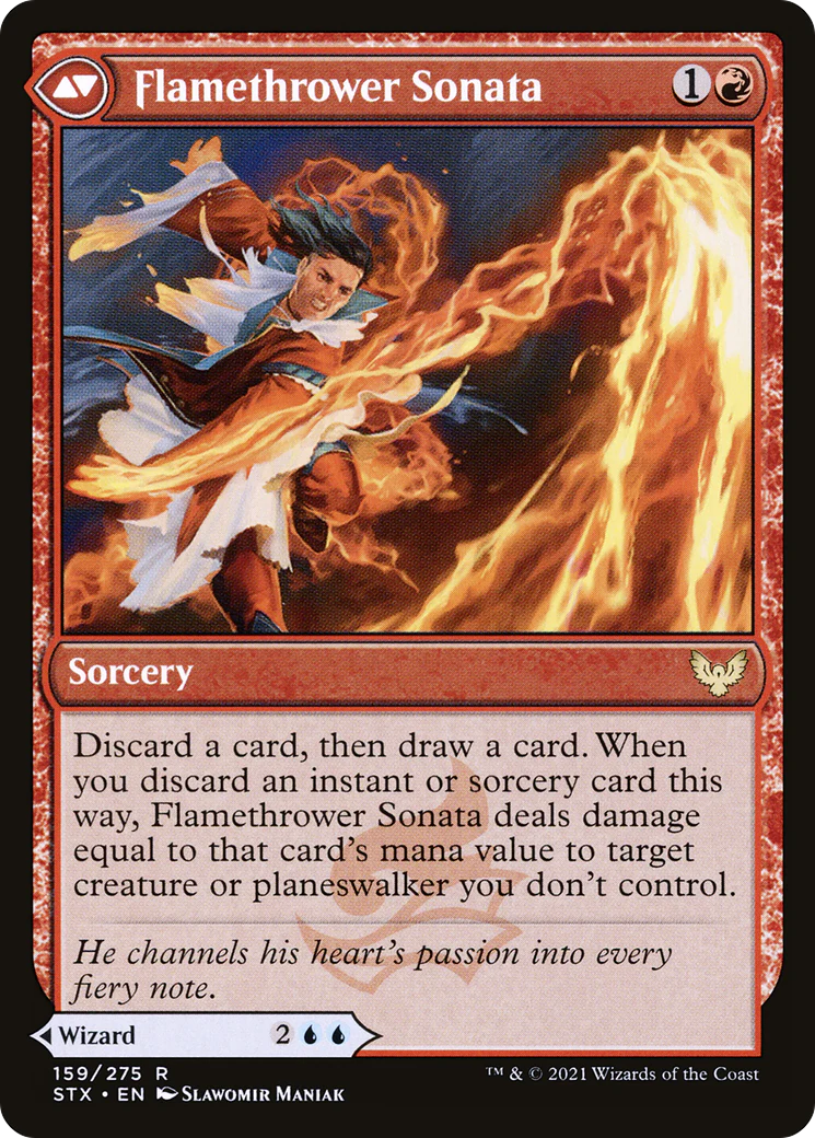 Torrent Sculptor // Flamethrower Sonata (STX-159) - Strixhaven: School of Mages - Image 2