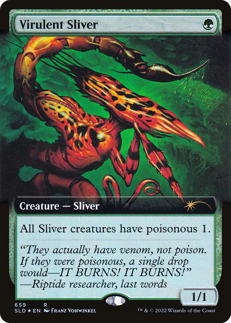Virulent Sliver (SLD-659) - Secret Lair Drop: (Extended Art) Foil