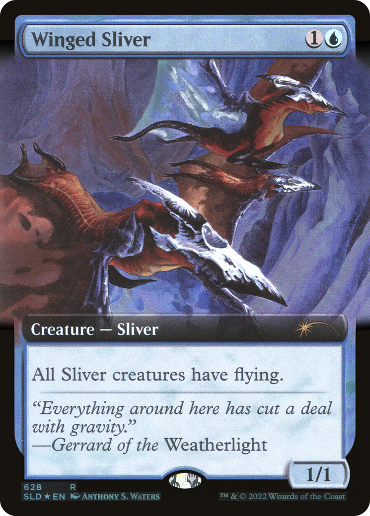 Winged Sliver (SLD-628) - Secret Lair Drop: (Extended Art) Foil