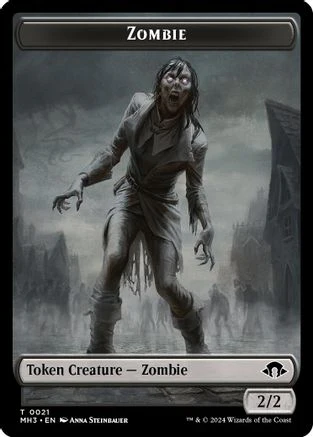 Zombie // Plant Double-Sided Token (MH3-21 // 26) - Modern Horizons 3